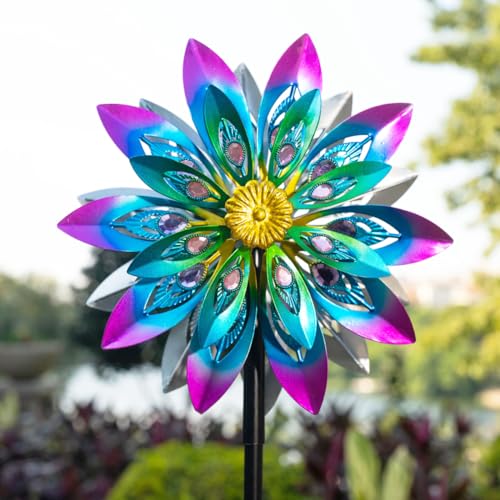 360° Metal Wind Spinner Outdoor (13-purple)