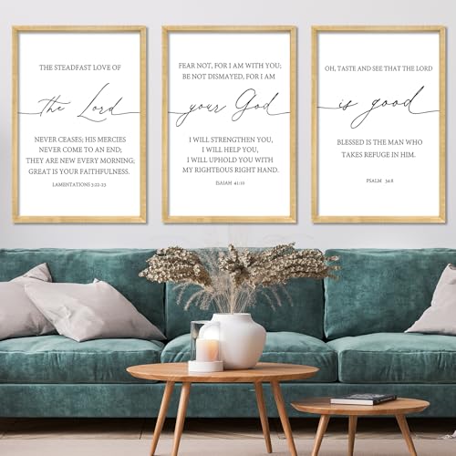 Bible Verses Wall Decor The Lord Your God Is Good 16"X11" Wood (16"L x 11"W / The Lord Your God Is Good (Wood))