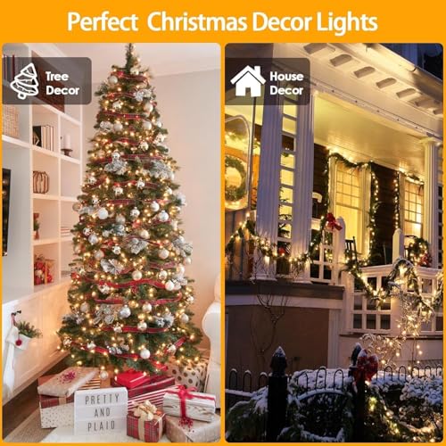 Solar Christmas Lights Outdoor (6 PACK / Warm White)