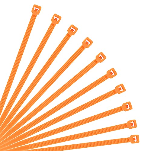 8 Inch Cable Zip Ties (8 inch (40 lbs, 500 pcs) / Orange)
