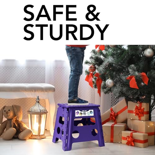 Folding Step Stool 13 Inch (Purple / 13 Inch)