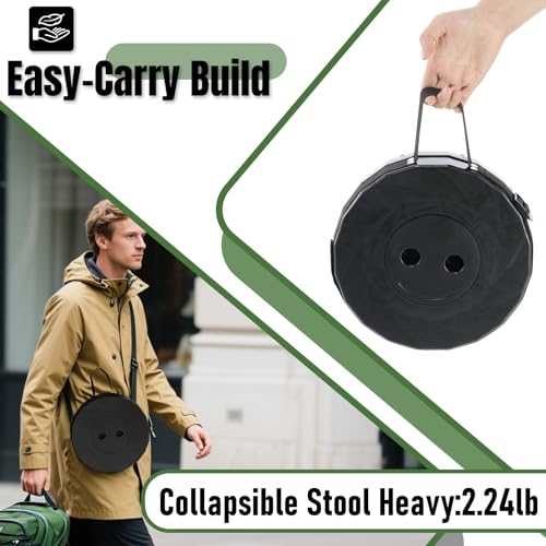 Collapsible Stool 2 Pack (Black / 2pack)