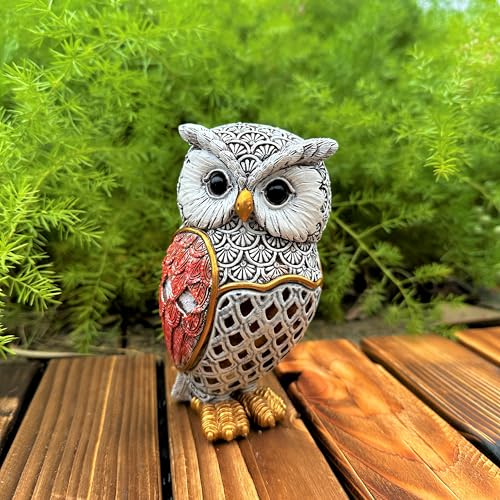 Solar Garden Decor Owl Statues Figurine (Small Owl)
