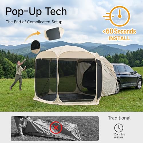 5 Person Pop Up SUV Tent (8.5'x8.5'x6.6'H)