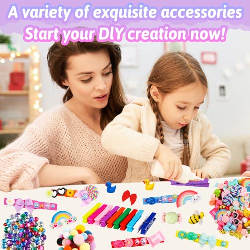80 Set Cheer Pins Spirit Clips Clothes Wooden Pins for Backpacks Include 90 Mini Resin Animals 30 Mini Bows 500 Beads Cheer Clothespins Decorations Ribbon Team Classroom Cheer Gifts Bulk（Colorful） (80Set Cheer Pins)