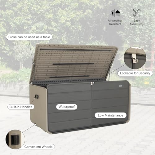 Domi 160 Gallon Resin Deck Box (160 Gallon)