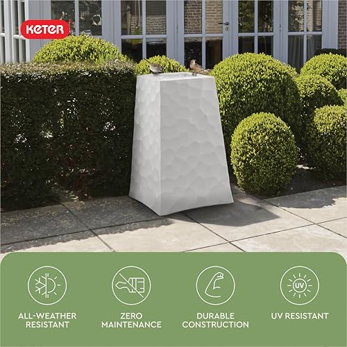 Stone Tapered Planter Set of 2 (Stone-Look / Cream)