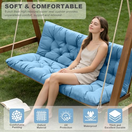 Porch Swing Cushions (Sky Blue / 40x 40 inches)