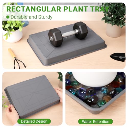 13 Inch Plant Trays (13 Inch / Gray)