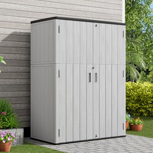 Outdoor Vertical Storage Shed (Gray / 57 Cu.ft)