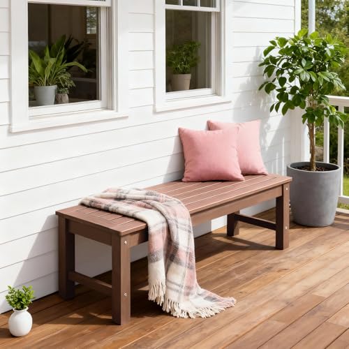47" Backless Outdoor Bench for 2
