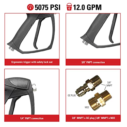 5075 PSI Hot Water Pressure Washer Gun