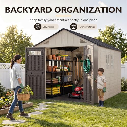 8x12 Ft Outdoor Storage Shed with Floor (8x12)