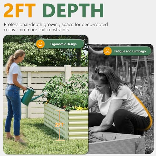 6x3x2ft Raised Garden Bed Outdoor (2 Count)