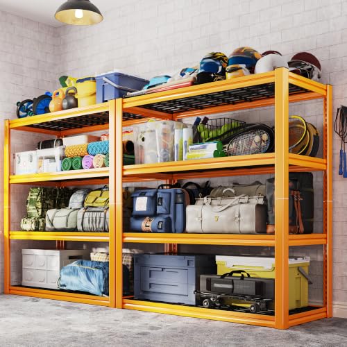 40" W Yellow Garage Shelving with Double (40" W X 19.7" D X 59.9" H)