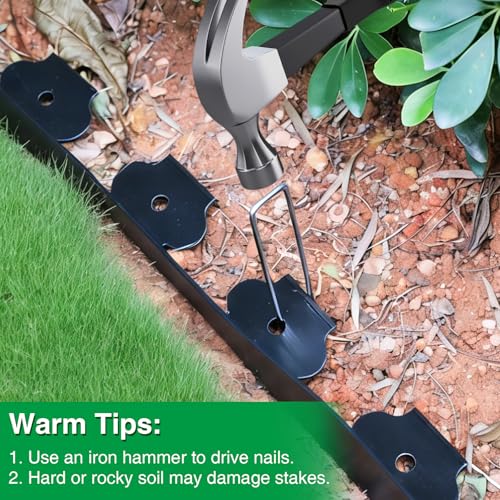 100FT Landscape Edging Kit with 150 Stainless Steel Stakes (100 Foot)