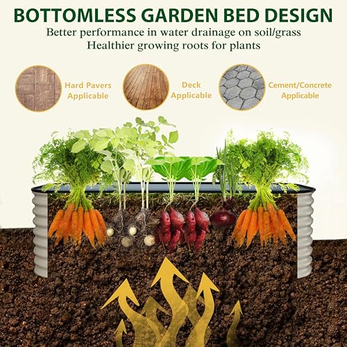6x3x2 FT Raised Garden Bed (Ivory White / 6x3x2FT)