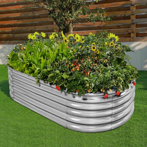 4×2×1.5ft Galvanized Raised Garden Bed Kit