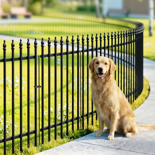 32" H x 24" W Metal Garden Fence with Gate (36 Sq Ft)