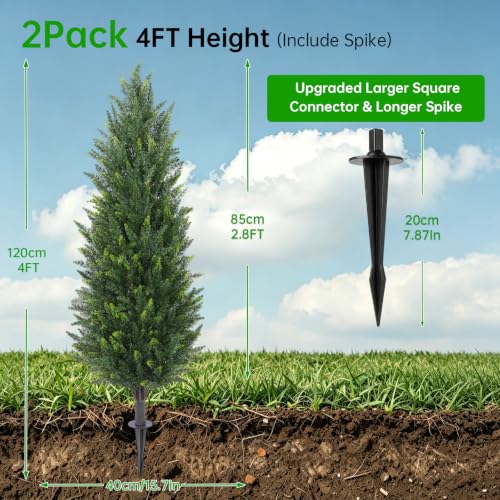 4FT Artificial Cedar Topiary (Cedar Green / 4 FT)