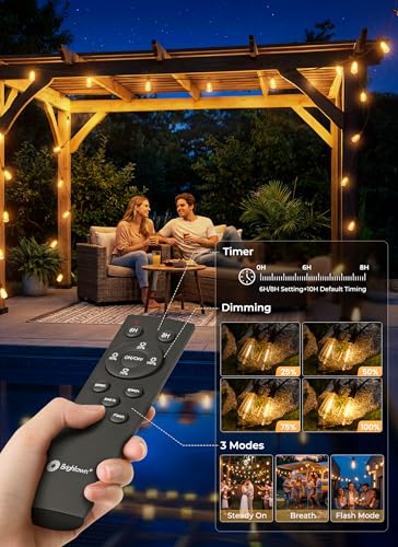37FT Solar String Lights Outdoor (37FT(10 Sockets))