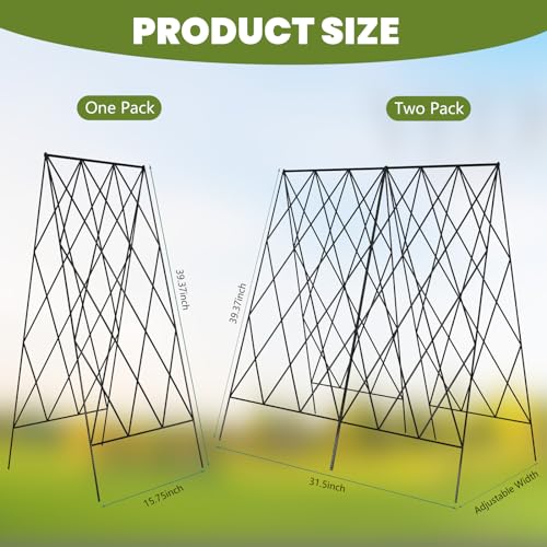 Cucumber Trellis 2 Pack (Black / 39.4" H)