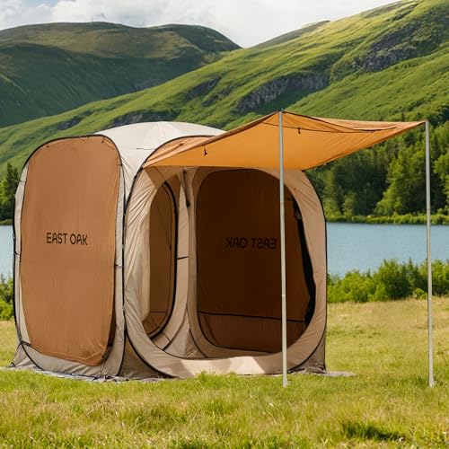 6×6 FT Pop Up Canopy Tent with Mesh (Beige / 6×6 FT)