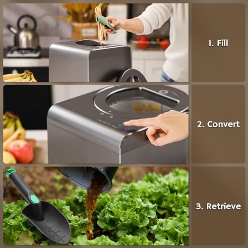 R500 V Electric Composter (Gray / Visual Glass Cover)