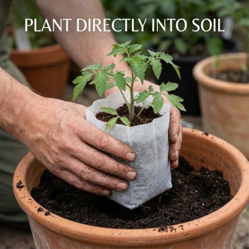 1 4 Gallon 400PCS 6.3×7 Inch Breathable Plant Grow Bags (400 Count)