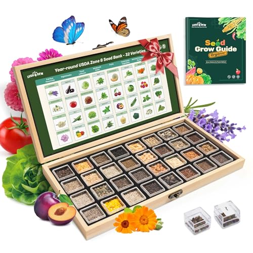 Zone 8 Heirloom Seed Bank (32 Count)