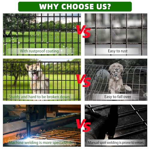 10 Panels Garden Fencing Animal Barrier with Lock (11600 sq inches)