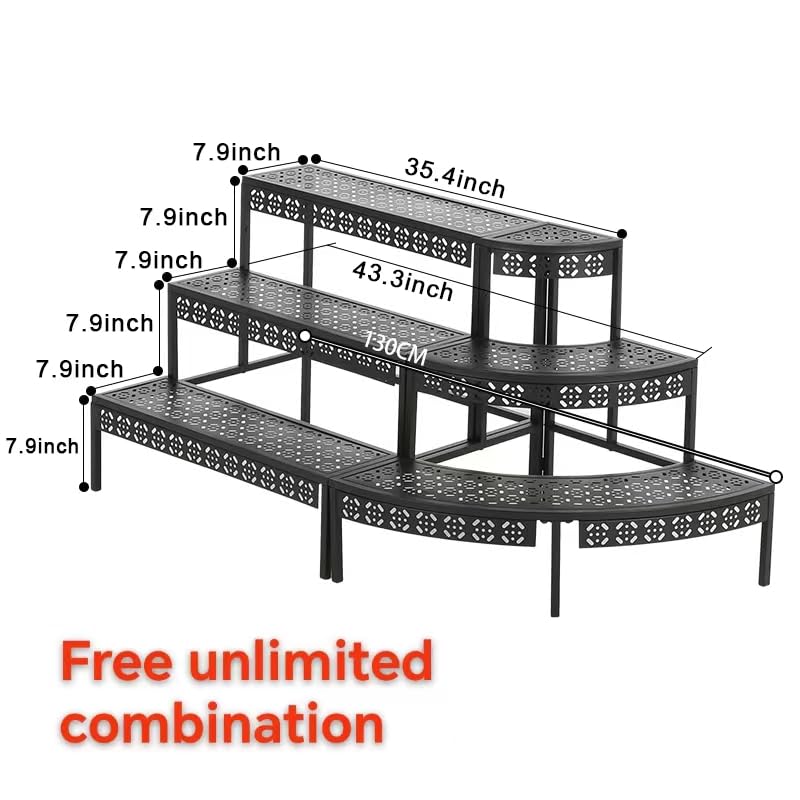 3 Tier Metal Plant Stand (24" Corner Round)