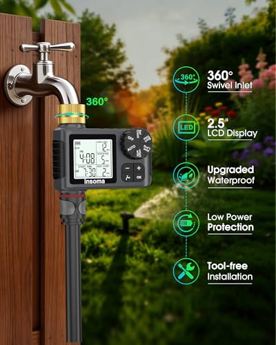 Water Timer for Garden Hose with 100% Metal Pipe