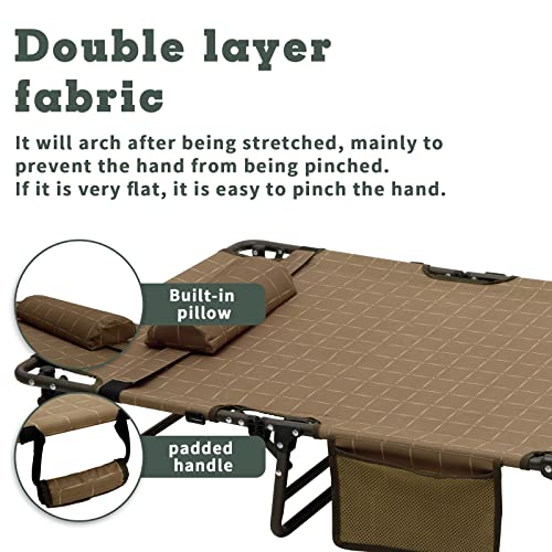 Portable Folding Camping Cot Lightweight (63 cm (W) x 194 cm (L) x 22 cm (H))
