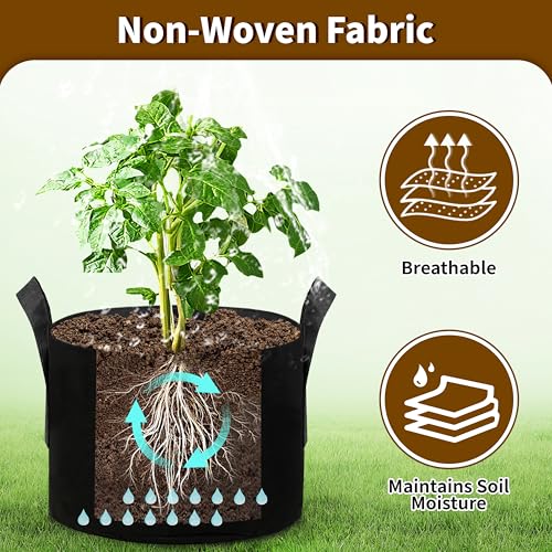 12 Pack 1 Gallon Grow Bags (12 Count)