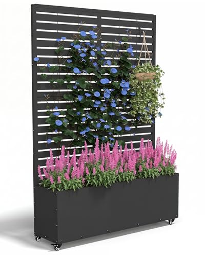 Metal Planter Box with Trellis