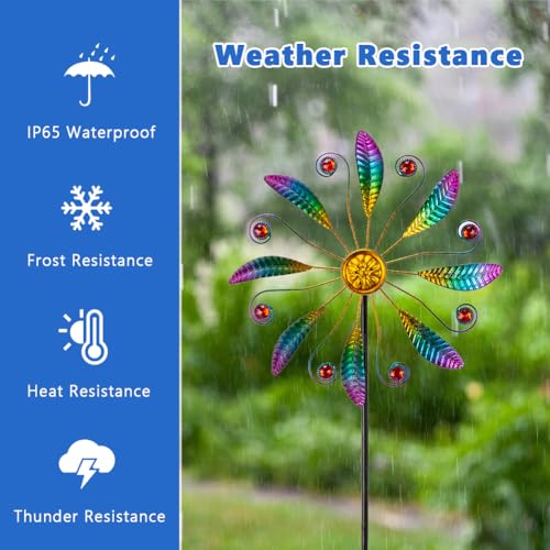 11”Metal Wind Spinners Outdoor (Purple3)