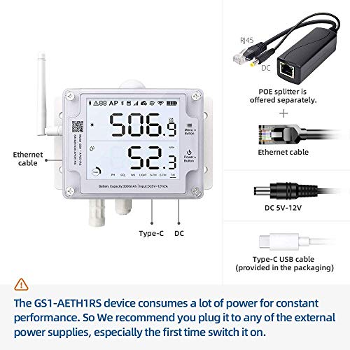 GS1 AETH1RS + Siren Bundle Ethernet Thermometer Hygrometer