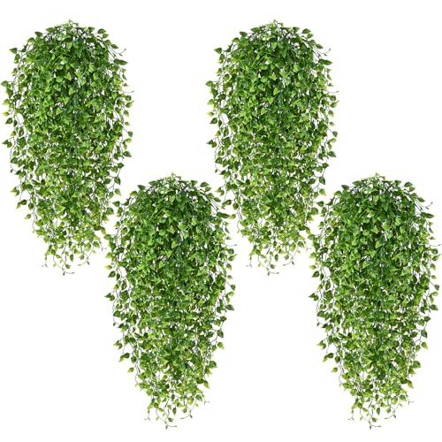 4Pcs Artificial Hanging Plants (Boston Ivy / 4Pcs Plants)