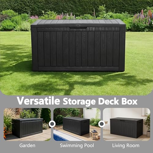 Outdoor Storage Box (Black / 110 Gallon)
