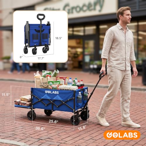 WA1 Collapsible Folding Wagon Cart (Wa1 Blue)