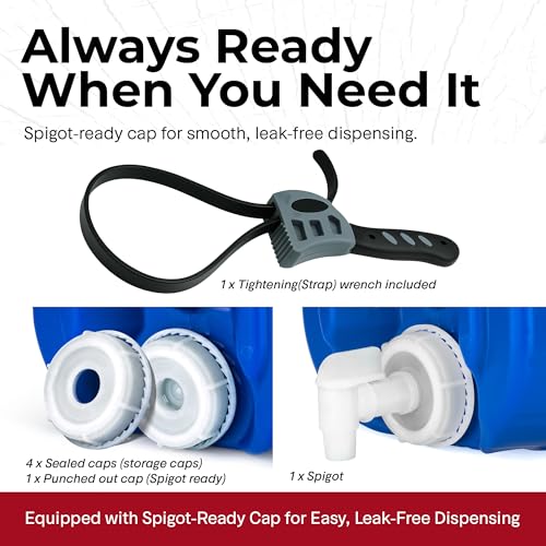 5 Gallon Stackable Water Storage Containers (4 Count)