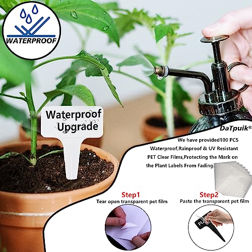 30 Pcs Waterproof Wihte Durable Plastic Plant Outdoor Garden Labels Nursery Markers T (4 inch / Whitex30pcs)