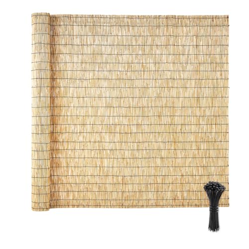 Natural Reed Fencing (Natural Wood Tone / 5.58ft x 16.4ft)