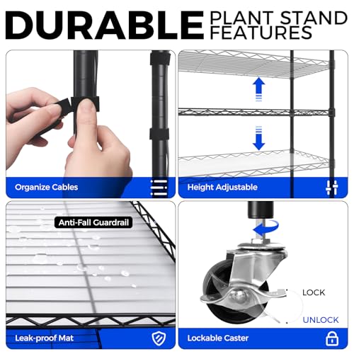 CX91 Plant Stand with Grow Light (Yellow-CX91 / 23.6x13.8x59IN)
