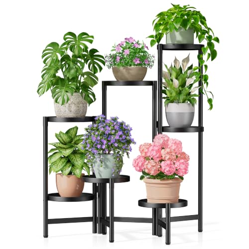 7 Tiers Plant Stand Indoor for Multiple Large Planter (BlackDisk / 7-tiers)