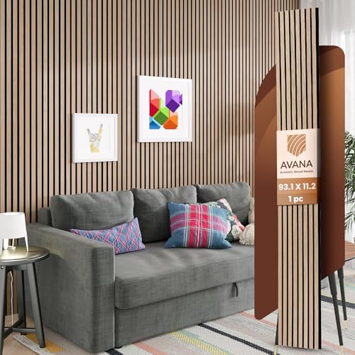 Acoustic Wood Wall Panels (Rustic Oak / 94X11 (1 PC))