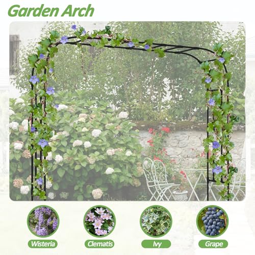 Thickened Metal Garden Arch (126（L）*94(H)*16(W)IN)