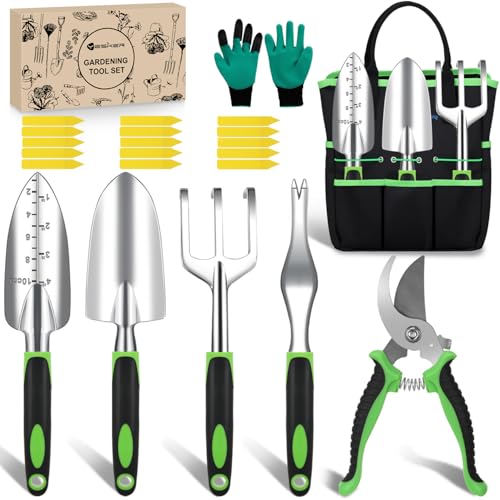 Gardening Tools 22 (22PCS Black Green)