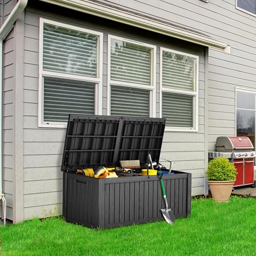 Outdoor Storage Box (Black / 180 Gallon)